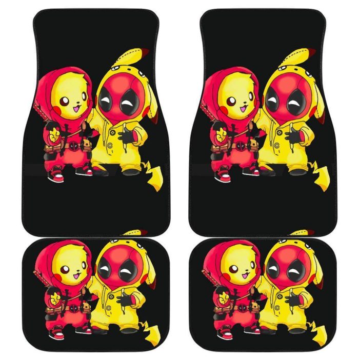 Pikachu X Deadpool Cute Custom Car Floor Mats