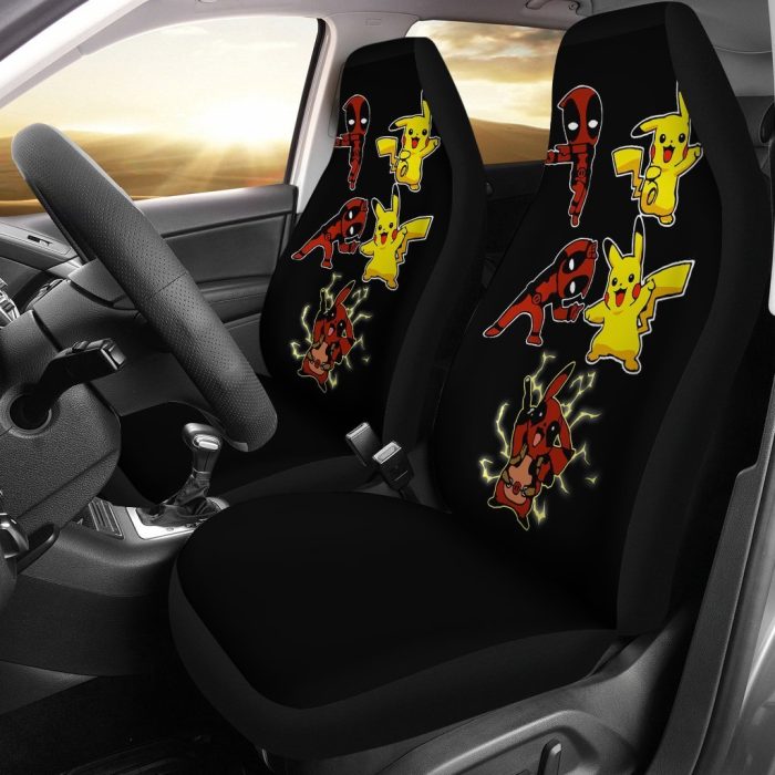 Pikapool Pikachu Deadpool Pokemon MV Car Seat Covers - Car Accessories