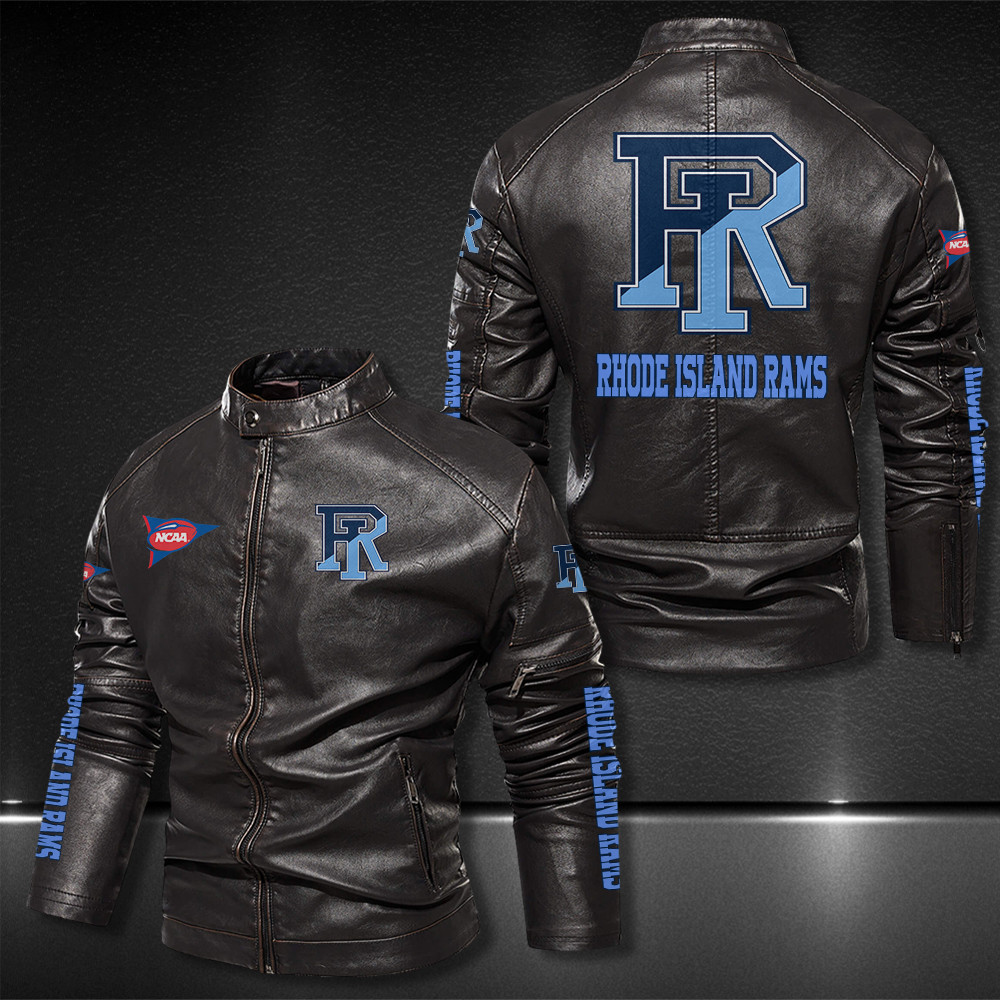 Rhode-Island-Rams-Motor-Collar-Leather-Jacket-For-Biker-Racer Rhode Island Rams Motor Collar Leather Jacket For Biker Racer