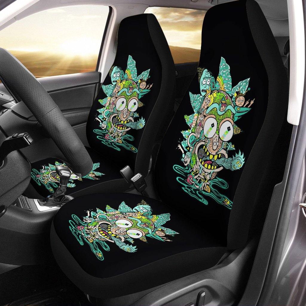 Rick-and-Morty-Car-Seat-Covers-Car-Accessories-Rick-and-Morty-Trippy-Spaceshi Rick and Morty Car Seat Covers - Car Accessories - Rick and Morty Trippy Spaceshi