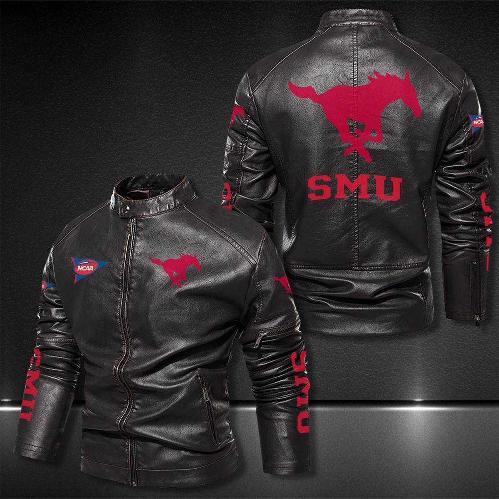 Smu-Mustangs-Motor-Collar-Leather-Jacket-For-Biker-Racer Smu Mustangs Motor Collar Leather Jacket For Biker Racer