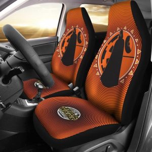 Star Wars Car Seat Covers - Car Accessories - Darth Vader Orange Spiral Seat Covers