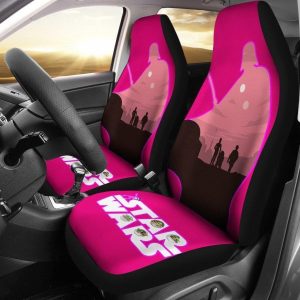 Star Wars Car Seat Covers - Car Accessories - Darth Vader Silhouette Pink Seat Covers