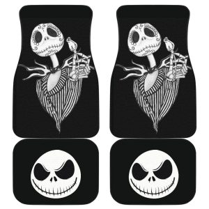 The Nightmare Before Christmas Car Floor Mats - Flower Jack Skellington Car Mats NBCFM05