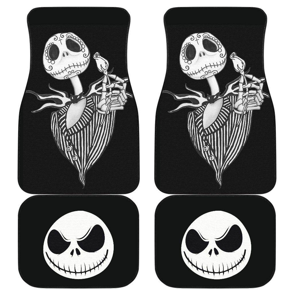 The-Nightmare-Before-Christmas-Car-Floor-Mats-Flower-Jack-Skellington-Car-Mats-NBCFM05 The Nightmare Before Christmas Car Floor Mats - Flower Jack Skellington Car Mats NBCFM05