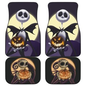 The Nightmare Before Christmas Car Floor Mats - Jack Skellington Pumpkin Car Mats NBCFM01