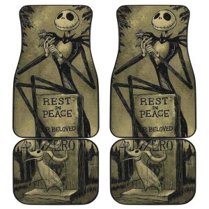 The Nightmare Before Christmas Car Floor Mats - Zero Rest In Peace Car Mats NBCFM11