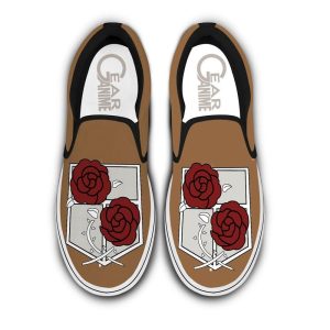 AOT Garrison Regiment Slip On Shoes Custom Symbol Anime Attack On Titan Shoes