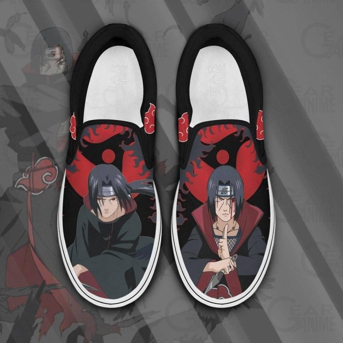 Akatsuki Itachi Slip On Shoes Custom Anime Shoes