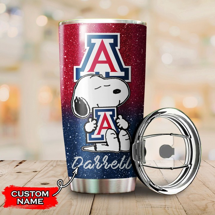 Arizona-Wildcats-Snoopy-Custom-Name-Tumbler-TB1669-2