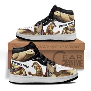 Armored Titan Kids Sneakers Custom Anime Attack On Titan Kids Jordan 1 Shoes