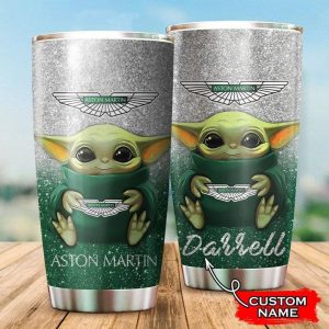 Aston Martin Baby Yoda Custom Name Tumbler TB0724