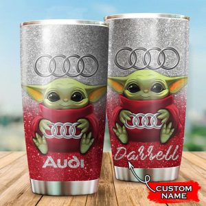 Audi Baby Yoda Custom Name Tumbler TB0421