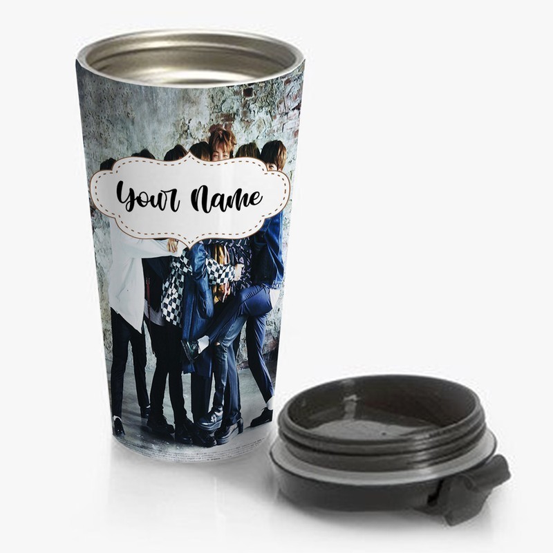 BTS-Bangtan-Boys-Art-Travel-Mug-Custom-Personalized-Name-Stainless-Steel-Bottle BTS Bangtan Boys Art Travel Mug Custom Personalized Name Stainless Steel Bottle