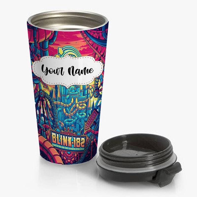 Blink-182-Travel-Mug-Custom-Personalized-Name-Stainless-Steel-Bottle Blink 182 Travel Mug Custom Personalized Name Stainless Steel Bottle