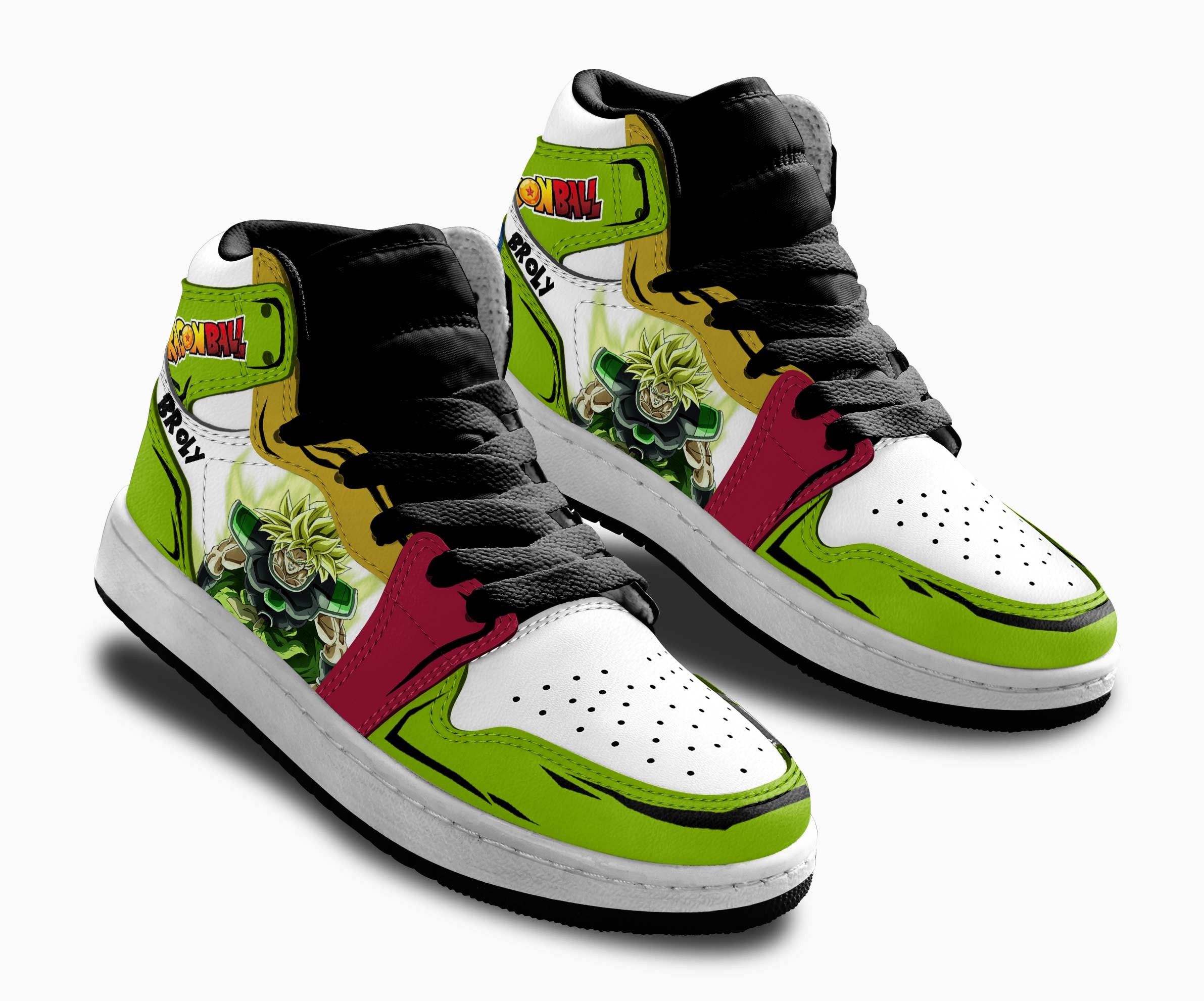 Broly Kids Sneakers Custom Anime Dragon Ball Kids Jordan 1 Shoes – We ...