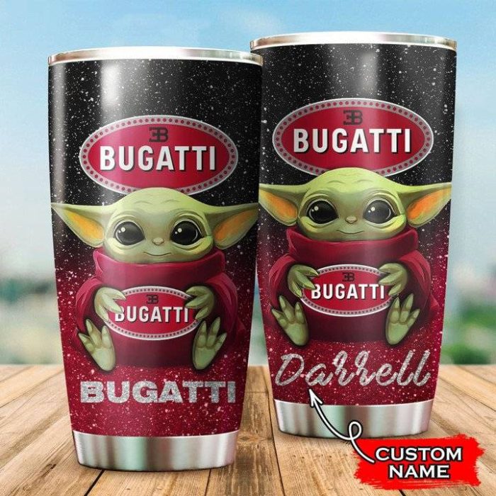 Bugatti Baby Yoda Custom Name Tumbler TB0725