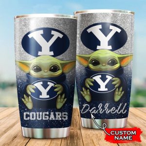 Byu Cougars Baby Yoda Custom Name Tumbler TB0425