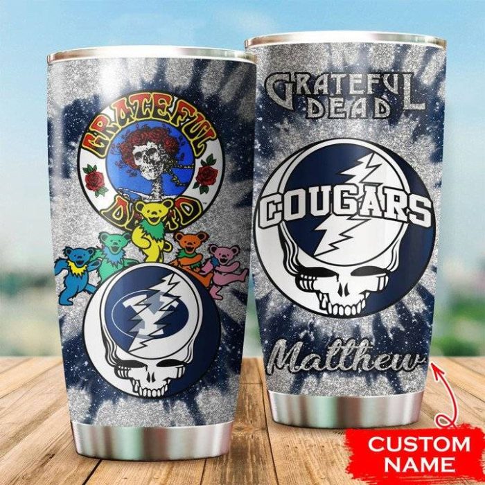 Byu Cougars Grateful Dead Custom Name Tumbler TB1955