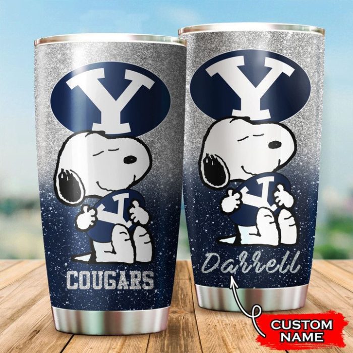 Byu Cougars Snoopy Custom Name Tumbler TB1450