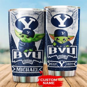 Byu Cougars Tumbler Baby Yoda NCAA Custom Name TB0596