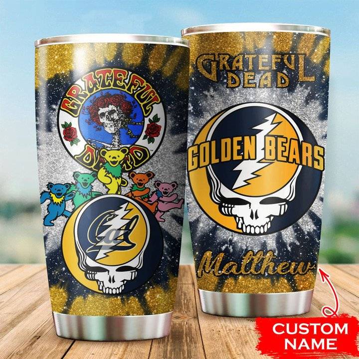 California-Golden-Bears-Grateful-Dead-Custom-Name-Tumbler-TB1515 California Golden Bears Grateful Dead Custom Name Tumbler TB1515