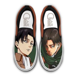 Captain Levi Ackerman Slip On Shoes Custom Anime Attack On Tian Shoes