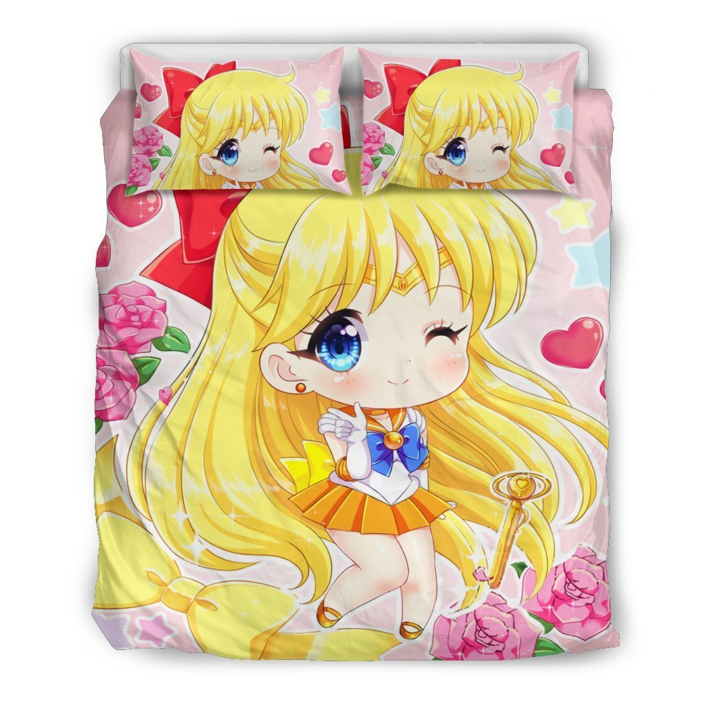 Chibi-Sailor-Venus-Bedding-Set-Duvet-Cover-Pillowcase-2