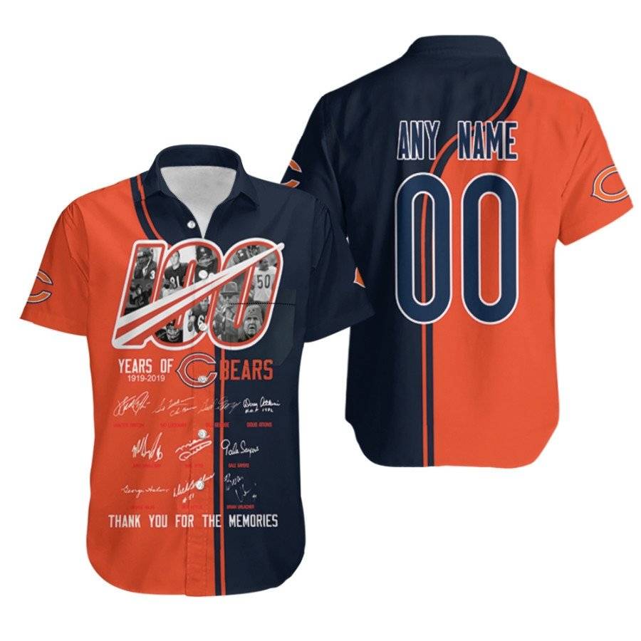 Chicago-Bears-100-Years-Of-Bears-Thank-You-For-The-Memories-Signed-3D-Custom-Name-Number-For-Bears-Fans-Hawaiian-Shirt Chicago Bears 100 Years Of Bears Thank You For The Memories Signed 3D Custom Name Number For Bears Fans Hawaiian Shirt