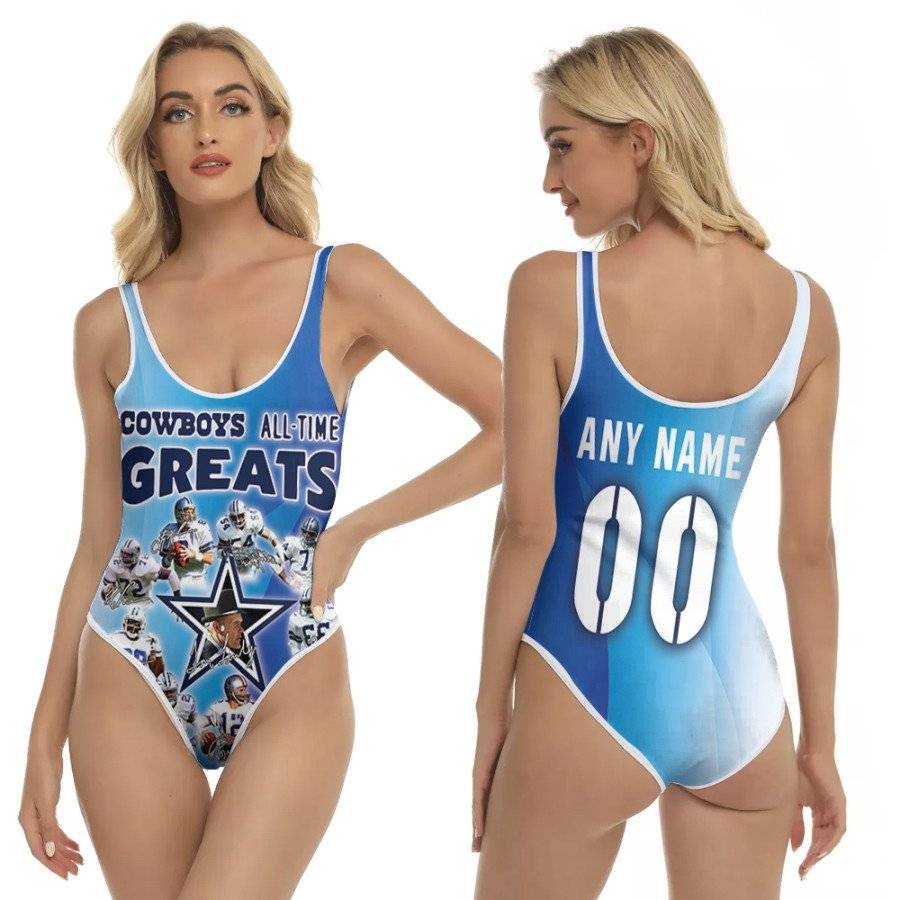 Dallas-Cowboys-All-Time-Greats-Legends-Signatures-NFL-3D-With-Custom-Name-Number-For-Cowboys-Fans-One-Piece-Swimsuit Dallas Cowboys All-Time Greats Legends Signatures NFL 3D With Custom Name Number For Cowboys Fans One Piece Swimsuit