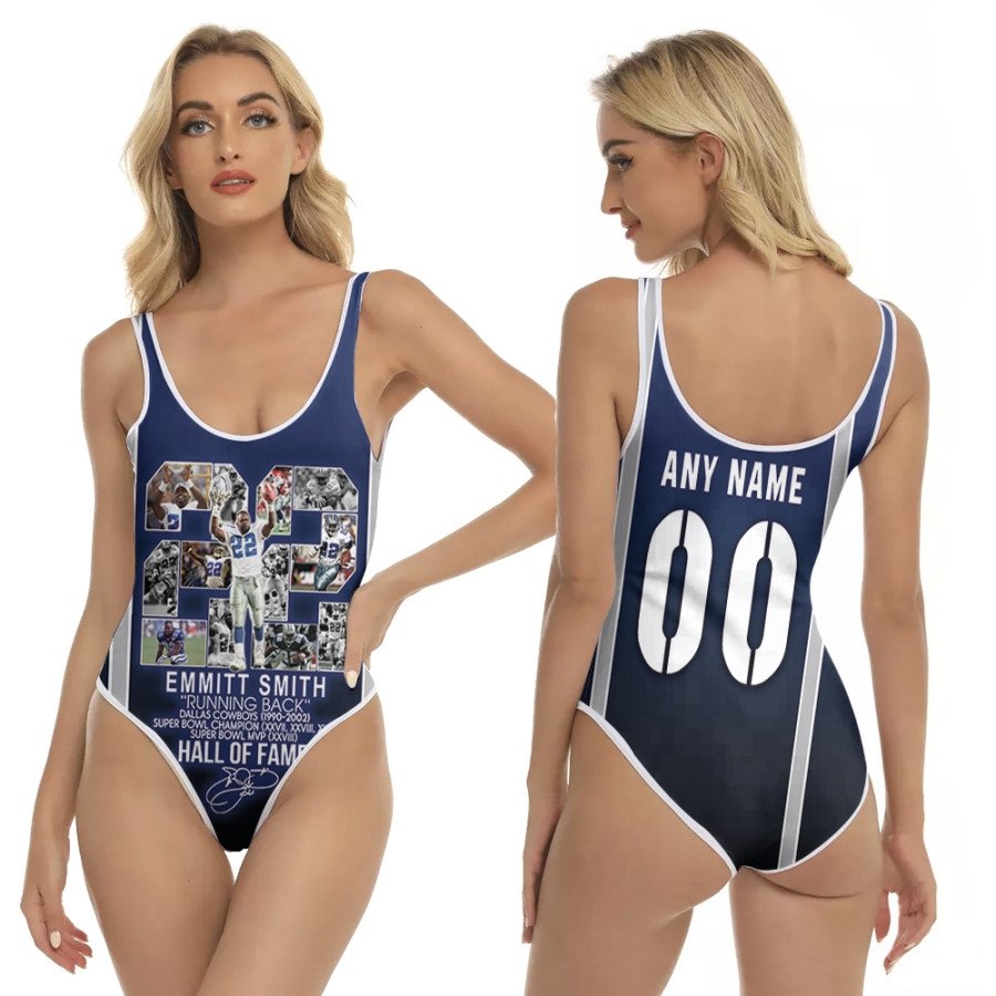 Dallas-Cowboys-Emmitt-Smith-Running-Back-Hall-Of-Fame-NFL-3D-With-Custom-Name-Number-For-Cowboys-Fans-One-Piece-Swimsuit Dallas Cowboys Emmitt Smith Running Back Hall Of Fame NFL 3D With Custom Name Number For Cowboys Fans One Piece Swimsuit