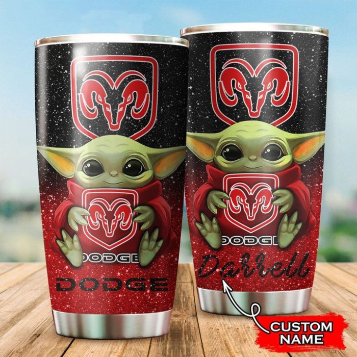 Dodge Baby Yoda Custom Name Tumbler TB0127