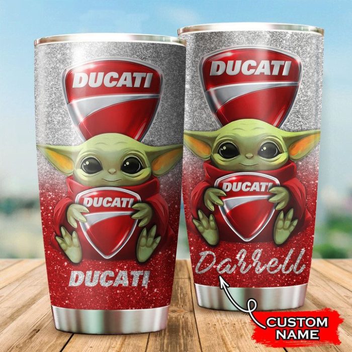 Ducati Baby Yoda Custom Name Tumbler TB0765