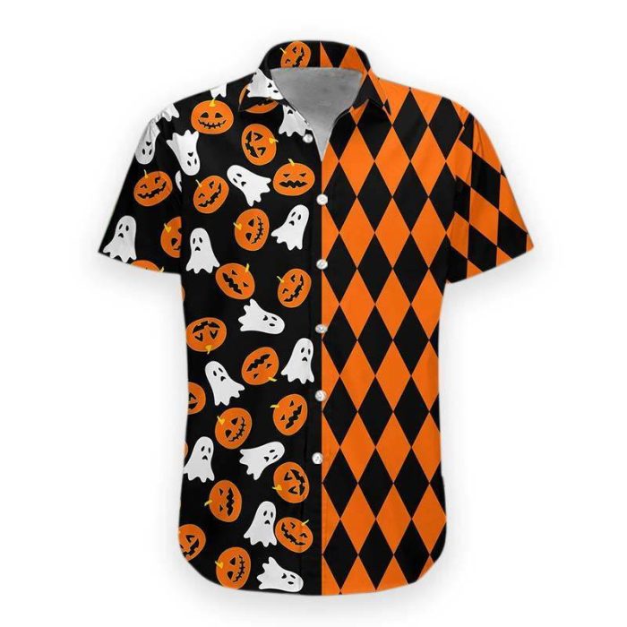 Halloween Boo Pumpkin Hawaiian Shirt - Hawaiian Shirt For Women Men - Hawaiian Shirt Custom