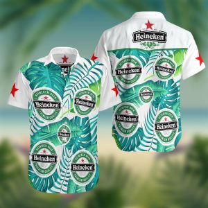 Heineken Beer Summer Hawaiian Beach Shirt, Hawaiian Shirts For Men, Custom Hawaiian Shirts