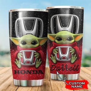 Honda Baby Yoda Custom Name Tumbler TB1031