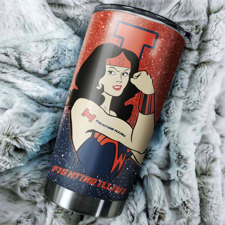 Illinois-Fighting-Illini-Wonder-Woman-Custom-Name-Tumbler-TB1465-1