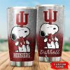 Indiana Hoosiers Snoopy Custom Name Tumbler TB1249