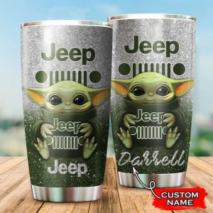 Jeep Baby Yoda Custom Name Tumbler TB0373