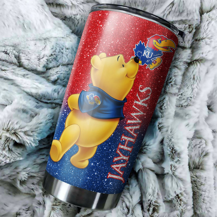Kansas-Jayhawks-Pooh-Custom-Name-Tumbler-TB0214-1