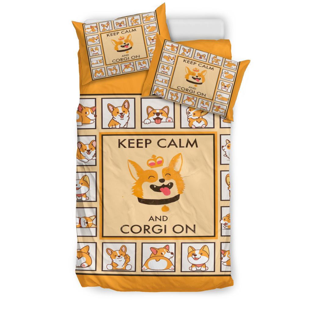 Keep-Calm-And-Corgi-On-Bedding-Duvet-Cover-And-Pillowcase-Set-1