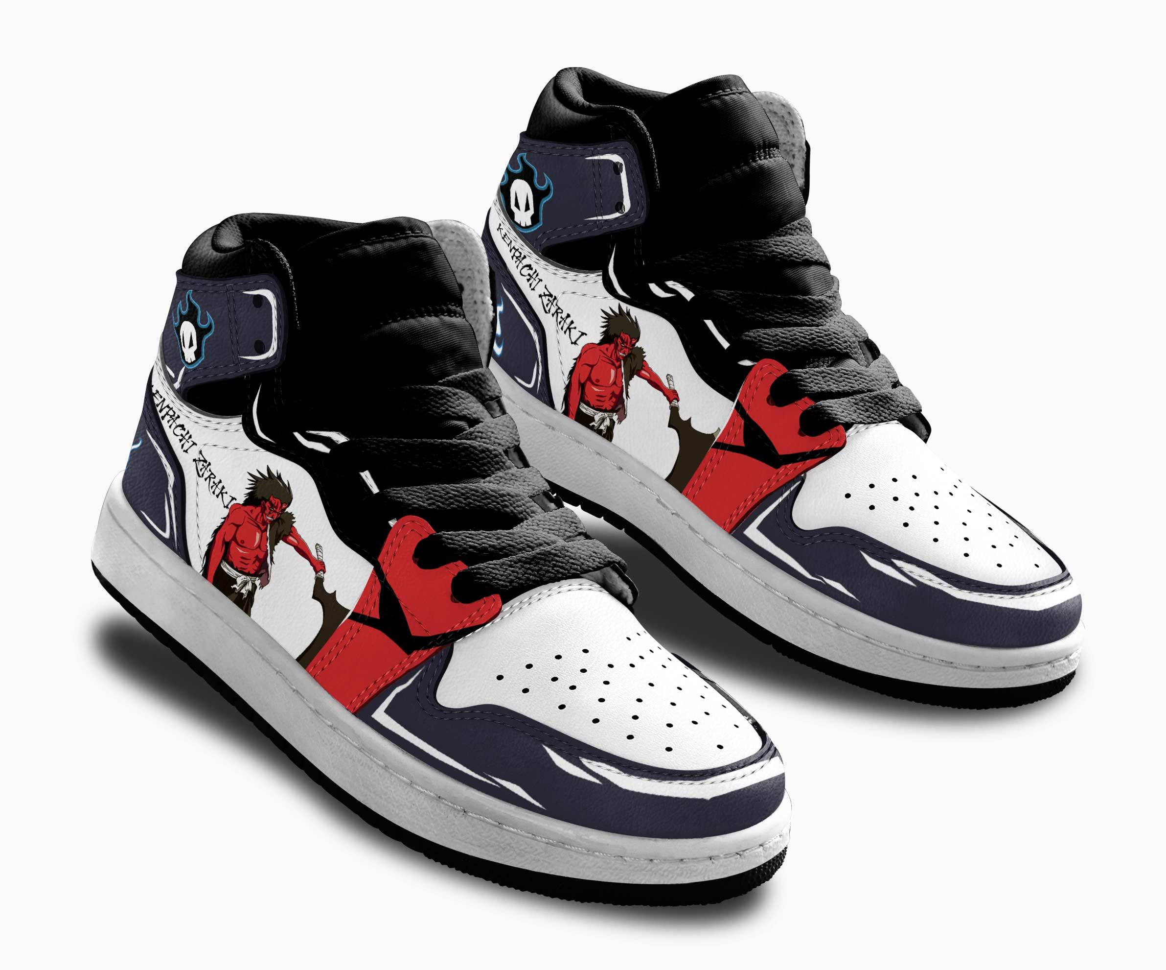 Kenpachi-Zaraki-Kids-Sneakers-Custom-Anime-Bleach-Kids-Jordan-1-Shoes-1