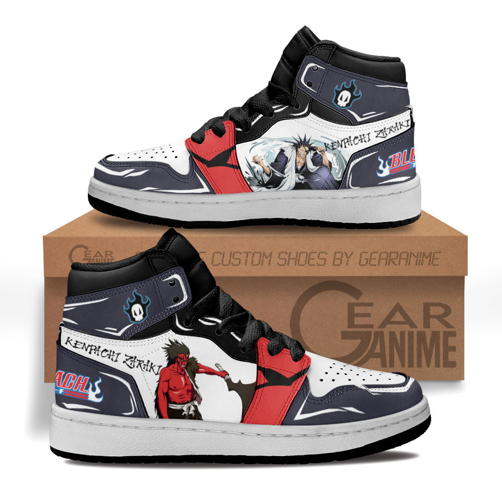 Kenpachi-Zaraki-Kids-Sneakers-Custom-Anime-Bleach-Kids-Jordan-1-Shoes Kenpachi Zaraki Kids Sneakers Custom Anime Bleach Kids Jordan 1 Shoes