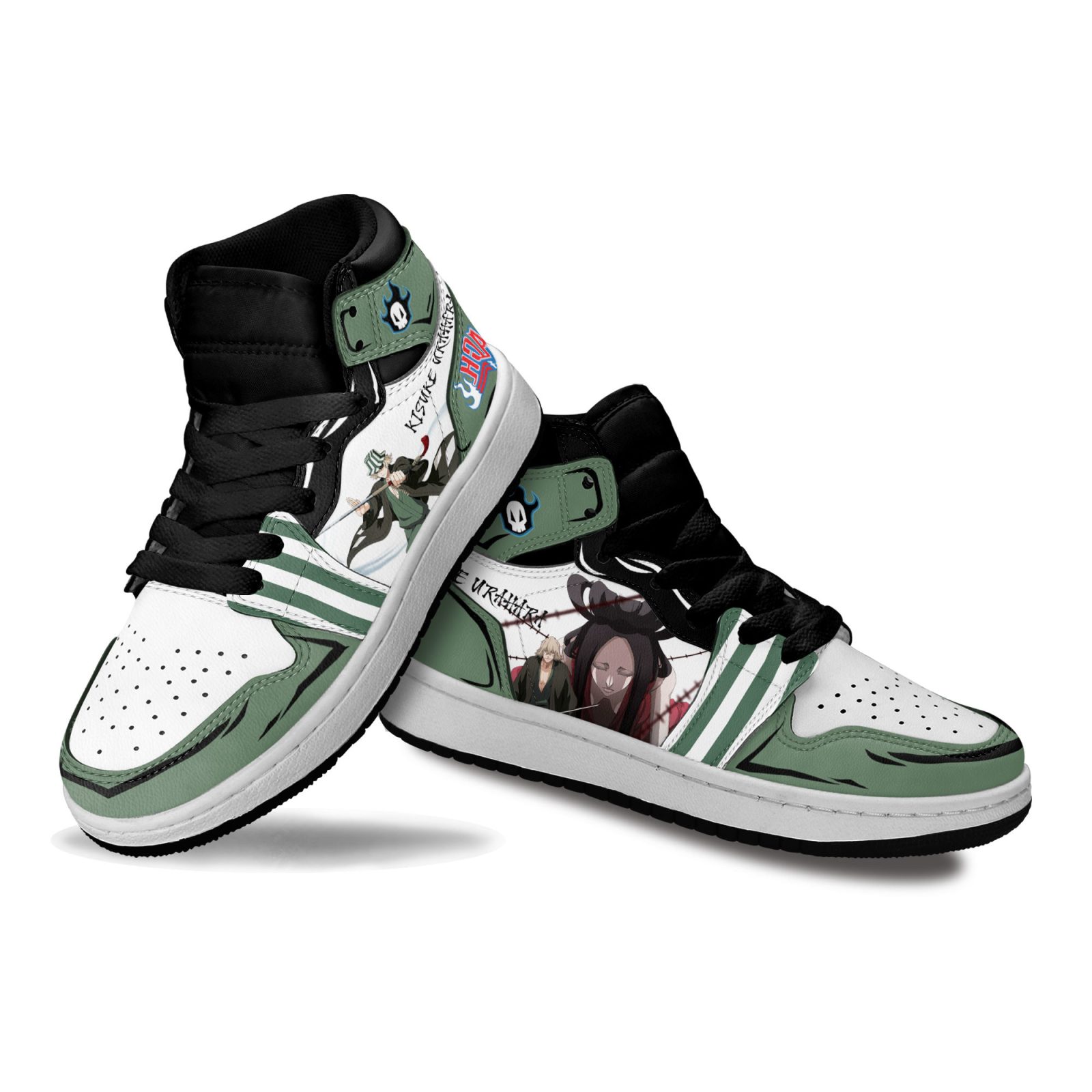 Kisuke-Urahara-Kids-Sneakers-Custom-Anime-Bleach-Kids-Jordan-1-Shoes-2