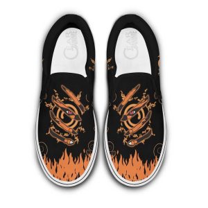 Kurama Scratch Slip On Shoes Custom Anime Shoes