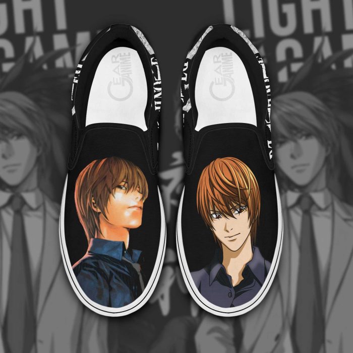 Light Yagami Slip On Shoes Death Note Custom Anime Shoes