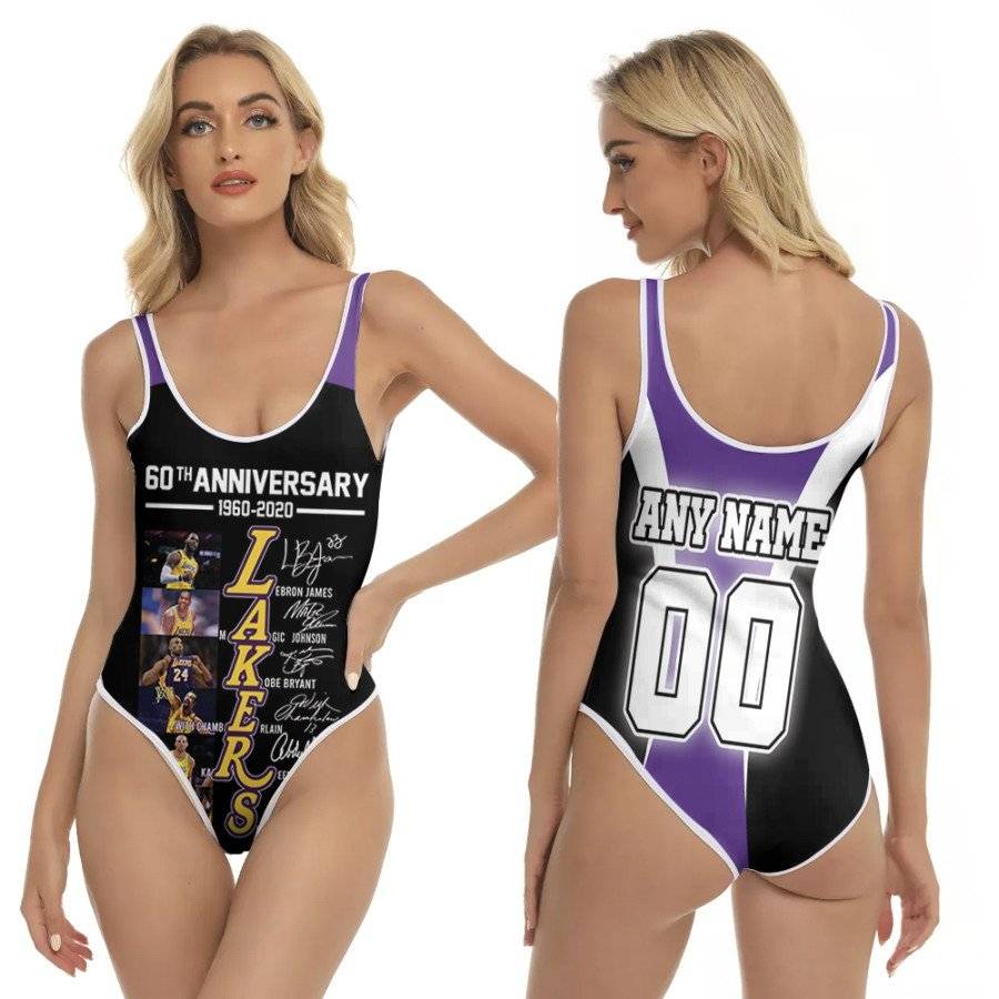 Los-Angeles-Lakers-60th-Anniversary-1960-2020-Lebron-James-Kobe-Bryant-NBA-3D-With-Custom-Name-Number-For-Lakers-Fans-One-Piece-Swimsuit Los Angeles Lakers 60th Anniversary 1960 2020 Lebron James Kobe Bryant NBA 3D With Custom Name Number For Lakers Fans One Piece Swimsuit