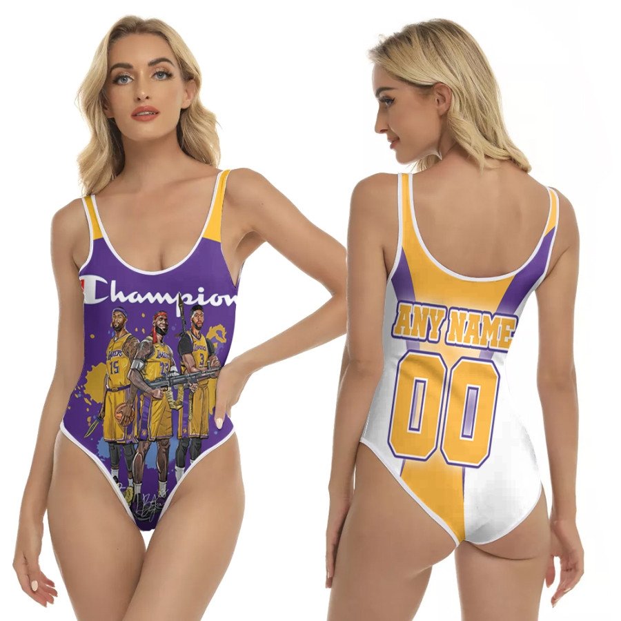 Los-Angeles-Lakers-Champion-Legendary-Captain-Fighting-NBA-3D-With-Custom-Name-Number-For-Lakers-Fans-One-Piece-Swimsuit Los Angeles Lakers Champion Legendary Captain Fighting NBA 3D With Custom Name Number For Lakers Fans One Piece Swimsuit