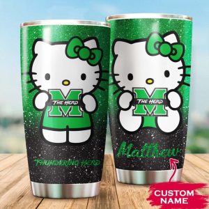 Marshall Thundering Herd Hello Kitty Custom Name Tumbler TB0301