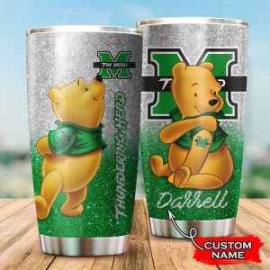 Marshall Thundering Herd Pooh Custom Name Tumbler TB1034